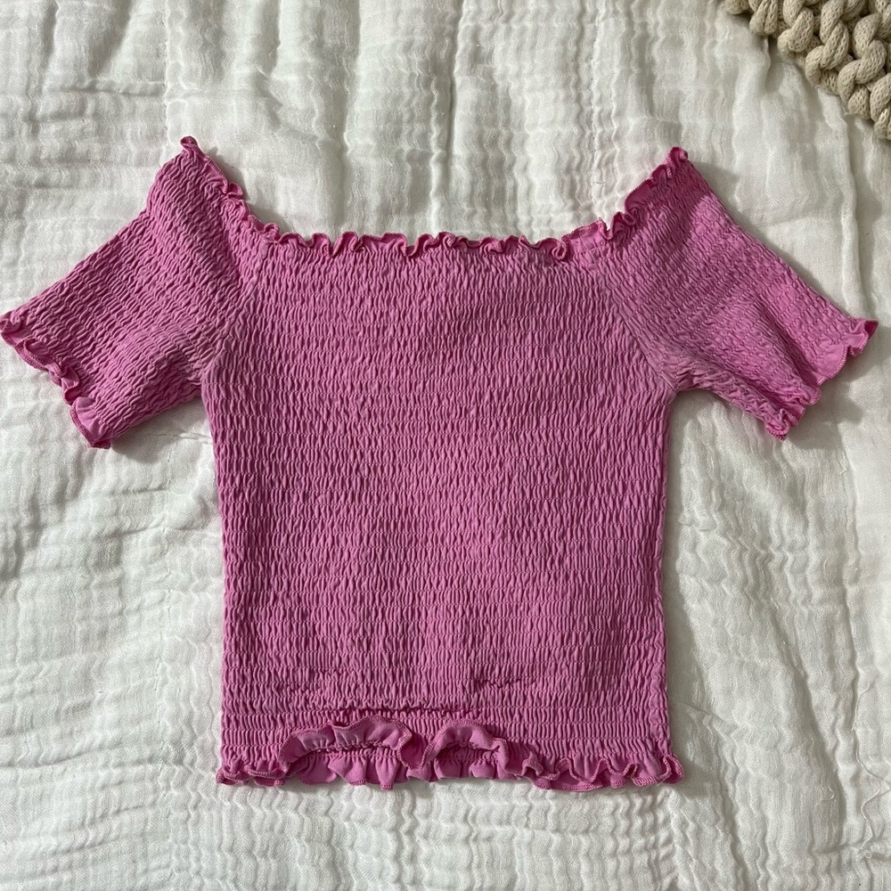 H&M Off-the-Shoulder Pink Top